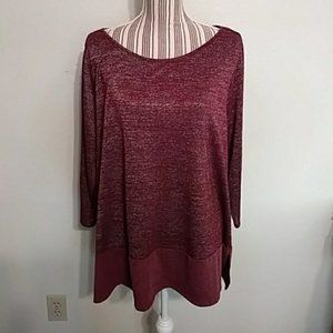 Lane Bryant 1/2 Sleeve Purple Tunic Size 18/20